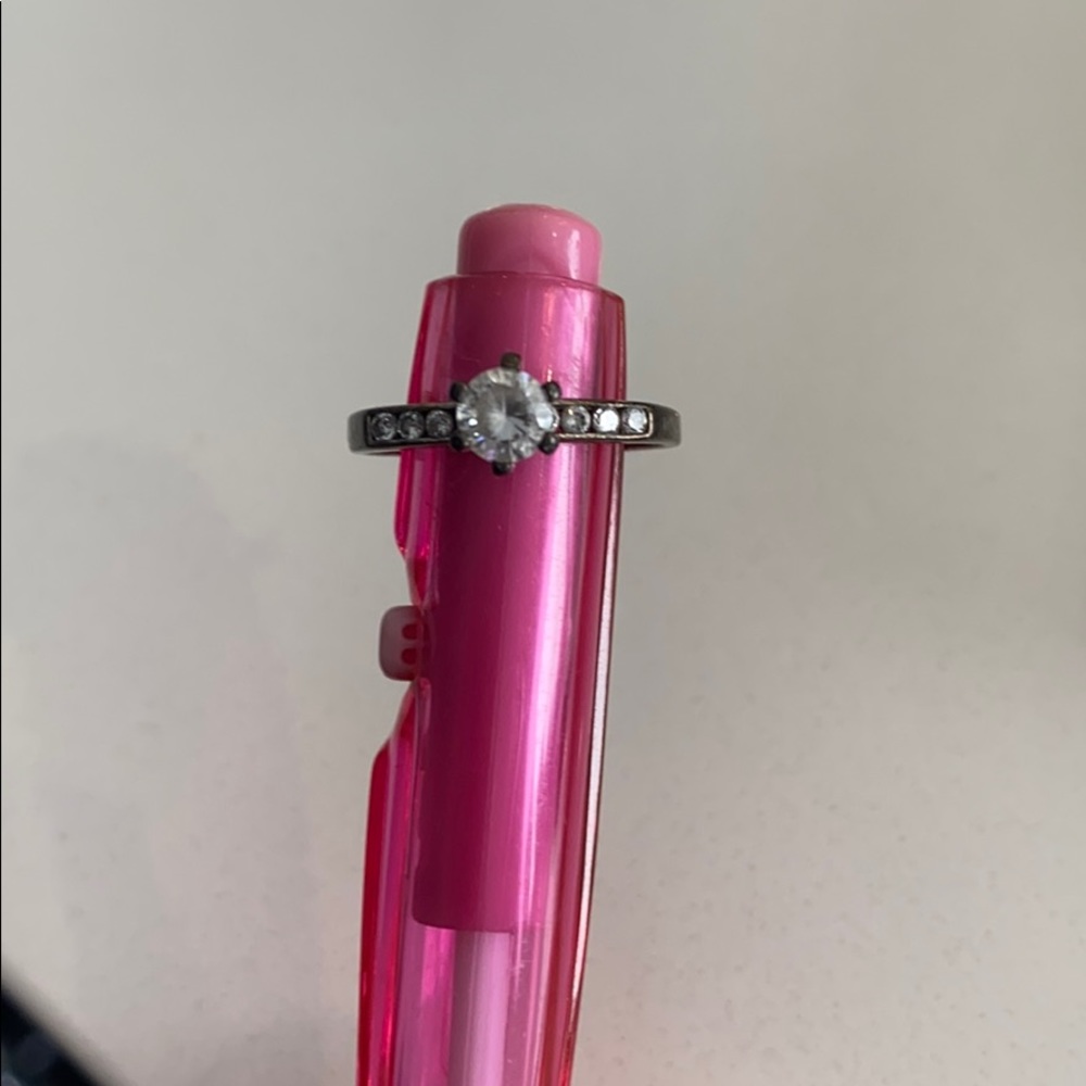 Silver engagement ring
